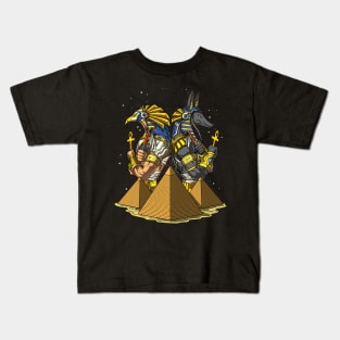 Egyptian Gods Anubis Horus Kids T-Shirt